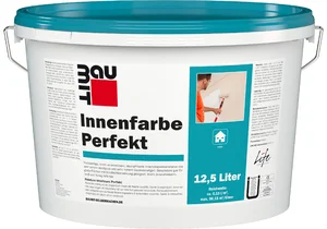 Productafbeelding: Baumit Interior Paint Perfect is verkrijgbaar in een emmer van 12,5 liter in de kleur wit.