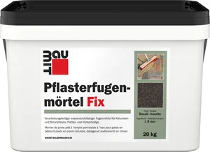 Baumit Fix bestratingsvoegmortel is verkrijgbaar in de kleur basalt in een emmer van 20 kg.