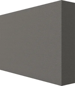 Grauer Wärmedämmstoff als rechteckiges Paneel für effiziente Gebäudedämmung.