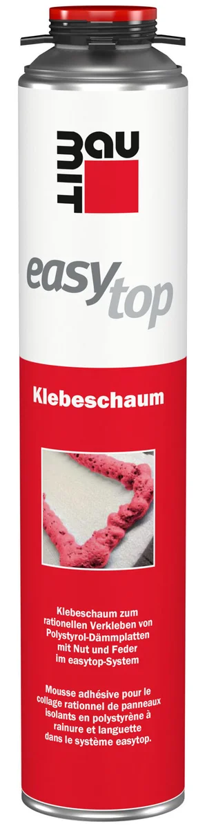 Baumit easytop kleefschuim is verkrijgbaar in bussen van 750 ml.