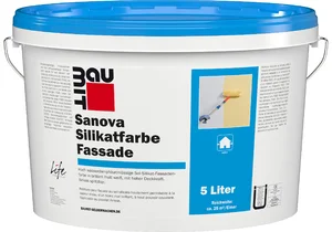 Baumit Sanova Silicaat Gevelverf is verkrijgbaar in wit in een emmer van 5 liter.