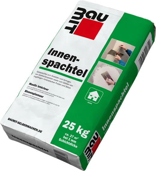 Baumit interieurvuller is verkrijgbaar in papieren zakken van 25 kg.