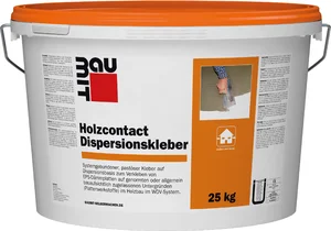 Baumit Holzcontact dispersielijm is verkrijgbaar in kunststof emmers van 25 kg.